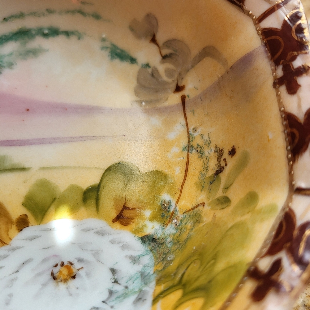 Antique Stamped Handpainted Nippon TE-OH 5.5 In Bowl - Picture 8 of 12